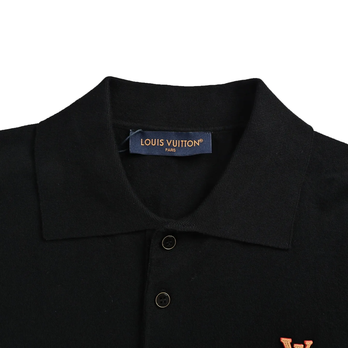 Louis Vuitton/Louis Vuitton logo knitted Polo short sleeves